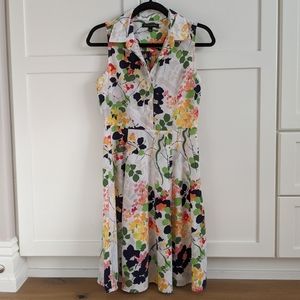 Banana Republic | Light Summer Floral Flare Dress